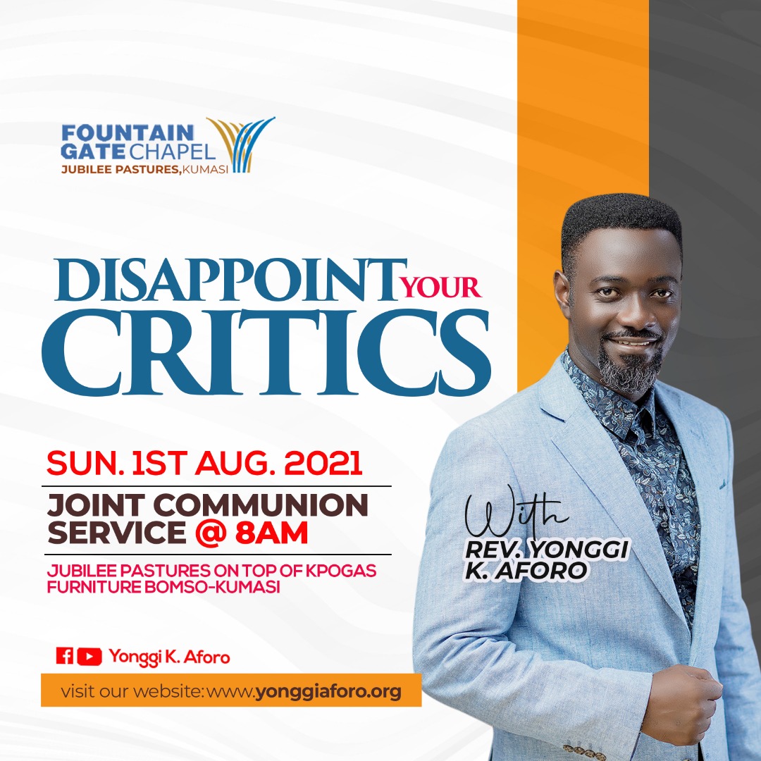 Disapoint your critics